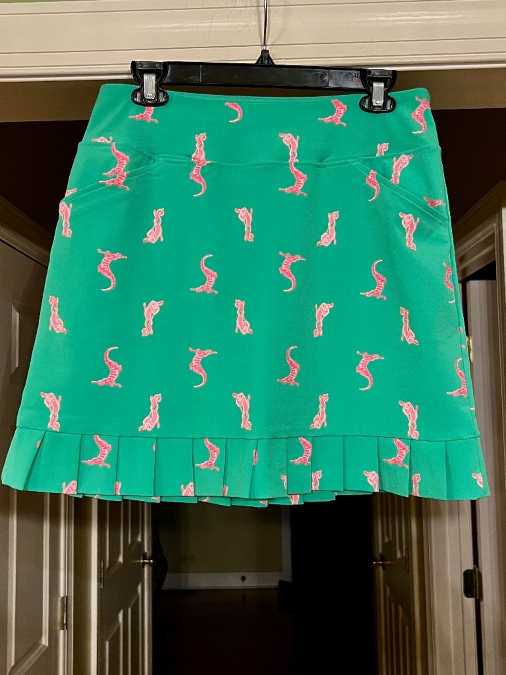 NWOT Lilly Pulitzer Monica Golf Skort UPF 50+ Spearmint Par Tee Animals Size 6